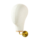 Maxbell Manikin Head Wall Mounted Sturdy Wig Hat Display Holder Hairdresser Training 15cm Gold