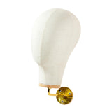 Maxbell Manikin Head Wall Mounted Sturdy Wig Hat Display Holder Hairdresser Training 15cm Gold
