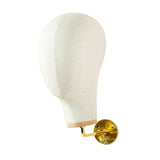 Maxbell Manikin Head Wall Mounted Sturdy Wig Hat Display Holder Hairdresser Training 15cm Gold