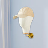 Maxbell Manikin Head Wall Mounted Sturdy Wig Hat Display Holder Hairdresser Training 15cm Gold