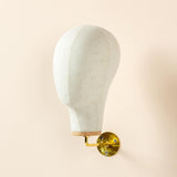 Maxbell Manikin Head Wall Mounted Sturdy Wig Hat Display Holder Hairdresser Training 15cm Gold