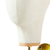 Maxbell Manikin Head Wall Mounted Sturdy Wig Hat Display Holder Hairdresser Training 15cm Gold