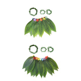 Maxbell Grass Skirt Hawaiian Flower Leaf Skirt for Beach Masquerade Celebration 10 Leaf Skirt