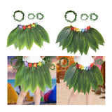 Maxbell Grass Skirt Hawaiian Flower Leaf Skirt for Beach Masquerade Celebration 10 Leaf Skirt