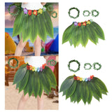 Maxbell Grass Skirt Hawaiian Flower Leaf Skirt for Beach Masquerade Celebration 10 Leaf Skirt