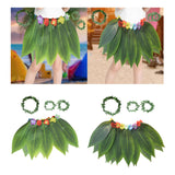 Maxbell Grass Skirt Hawaiian Flower Leaf Skirt for Beach Masquerade Celebration 10 Leaf Skirt