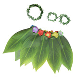 Maxbell Grass Skirt Hawaiian Flower Leaf Skirt for Beach Masquerade Celebration 10 Leaf Skirt