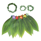 Maxbell Grass Skirt Hawaiian Flower Leaf Skirt for Beach Masquerade Celebration 10 Leaf Skirt