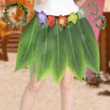 Maxbell Grass Skirt Hawaiian Flower Leaf Skirt for Beach Masquerade Celebration 10 Leaf Skirt