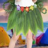 Maxbell Grass Skirt Hawaiian Flower Leaf Skirt for Beach Masquerade Celebration 10 Leaf Skirt