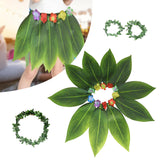 Maxbell Grass Skirt Hawaiian Flower Leaf Skirt for Beach Masquerade Celebration 10 Leaf Skirt