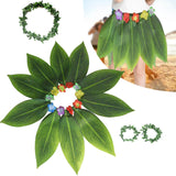 Maxbell Grass Skirt Hawaiian Flower Leaf Skirt for Beach Masquerade Celebration 10 Leaf Skirt