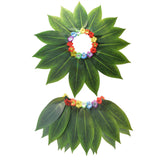 Maxbell Grass Skirt Hawaiian Flower Leaf Skirt for Beach Masquerade Celebration 15 Leaf Skirt