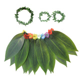 Maxbell Grass Skirt Hawaiian Flower Leaf Skirt for Beach Masquerade Celebration 15 Leaf Skirt