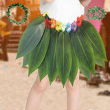 Maxbell Grass Skirt Hawaiian Flower Leaf Skirt for Beach Masquerade Celebration 15 Leaf Skirt