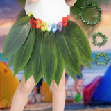 Maxbell Grass Skirt Hawaiian Flower Leaf Skirt for Beach Masquerade Celebration 15 Leaf Skirt