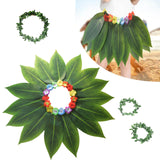Maxbell Grass Skirt Hawaiian Flower Leaf Skirt for Beach Masquerade Celebration 15 Leaf Skirt