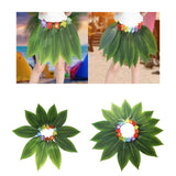 Maxbell Grass Skirt Hawaiian Leaf Skirt for Masquerade Stage Performance Celebration 10 Leaf Skirt