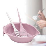 Maxbell Hair Coloring Tool Dye Brush Hair Dye Brush and Bowl Set for DIY Hair Dyeing Pink