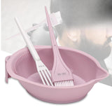 Maxbell Hair Coloring Tool Dye Brush Hair Dye Brush and Bowl Set for DIY Hair Dyeing Pink
