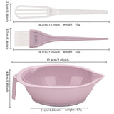 Maxbell Hair Coloring Tool Dye Brush Hair Dye Brush and Bowl Set for DIY Hair Dyeing Pink