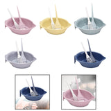 Maxbell Hair Coloring Tool Dye Brush Hair Dye Brush and Bowl Set for DIY Hair Dyeing Pink