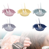 Maxbell Hair Coloring Tool Dye Brush Hair Dye Brush and Bowl Set for DIY Hair Dyeing Pink