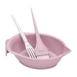 Maxbell Hair Coloring Tool Dye Brush Hair Dye Brush and Bowl Set for DIY Hair Dyeing Pink