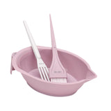Maxbell Hair Coloring Tool Dye Brush Hair Dye Brush and Bowl Set for DIY Hair Dyeing Pink