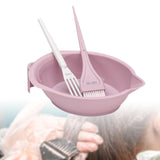 Maxbell Hair Coloring Tool Dye Brush Hair Dye Brush and Bowl Set for DIY Hair Dyeing Pink