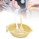 Maxbell Hair Coloring Tool Dye Brush Hair Dye Brush and Bowl Set for DIY Hair Dyeing Yellow