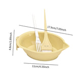 Maxbell Hair Coloring Tool Dye Brush Hair Dye Brush and Bowl Set for DIY Hair Dyeing Yellow