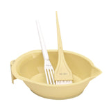 Maxbell Hair Coloring Tool Dye Brush Hair Dye Brush and Bowl Set for DIY Hair Dyeing Yellow