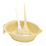 Maxbell Hair Coloring Tool Dye Brush Hair Dye Brush and Bowl Set for DIY Hair Dyeing Yellow