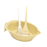 Maxbell Hair Coloring Tool Dye Brush Hair Dye Brush and Bowl Set for DIY Hair Dyeing Yellow