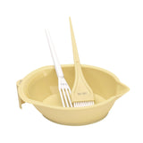 Maxbell Hair Coloring Tool Dye Brush Hair Dye Brush and Bowl Set for DIY Hair Dyeing Yellow