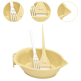 Maxbell Hair Coloring Tool Dye Brush Hair Dye Brush and Bowl Set for DIY Hair Dyeing Yellow