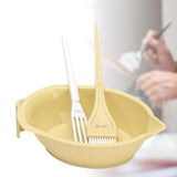 Maxbell Hair Coloring Tool Dye Brush Hair Dye Brush and Bowl Set for DIY Hair Dyeing Yellow