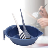 Maxbell Hair Coloring Tool Dye Brush Hair Dye Brush and Bowl Set for DIY Hair Dyeing Blue