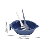 Maxbell Hair Coloring Tool Dye Brush Hair Dye Brush and Bowl Set for DIY Hair Dyeing Blue