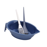 Maxbell Hair Coloring Tool Dye Brush Hair Dye Brush and Bowl Set for DIY Hair Dyeing Blue