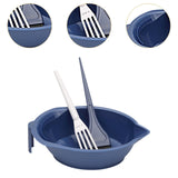 Maxbell Hair Coloring Tool Dye Brush Hair Dye Brush and Bowl Set for DIY Hair Dyeing Blue