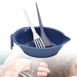 Maxbell Hair Coloring Tool Dye Brush Hair Dye Brush and Bowl Set for DIY Hair Dyeing Blue