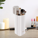 Maxbell Vanity Table Storage Organizer Automatic Lifting Stationery Brush Container white