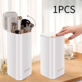 Maxbell Vanity Table Storage Organizer Automatic Lifting Stationery Brush Container white
