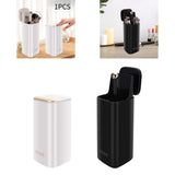 Maxbell Vanity Table Storage Organizer Automatic Lifting Stationery Brush Container white