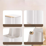 Maxbell Vanity Table Storage Organizer Automatic Lifting Stationery Brush Container white