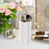 Maxbell Vanity Table Storage Organizer Automatic Lifting Stationery Brush Container white