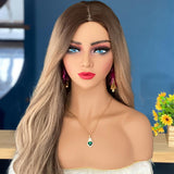 Maxbell Realistic Mannequin Head Female Mannequin Head with Shoulder for Jewelry Wig Style A