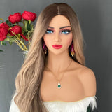 Maxbell Realistic Mannequin Head Female Mannequin Head with Shoulder for Jewelry Wig Style A